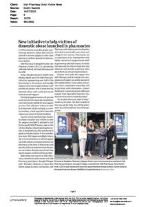 New Initiative to help victims of domestic abuse launched in pharmacies. Dublin Gazette